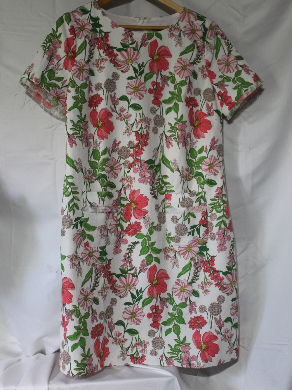 Tommy Hilfiger White Mini Dress with Floral Print. Fairy, garden party, tea date